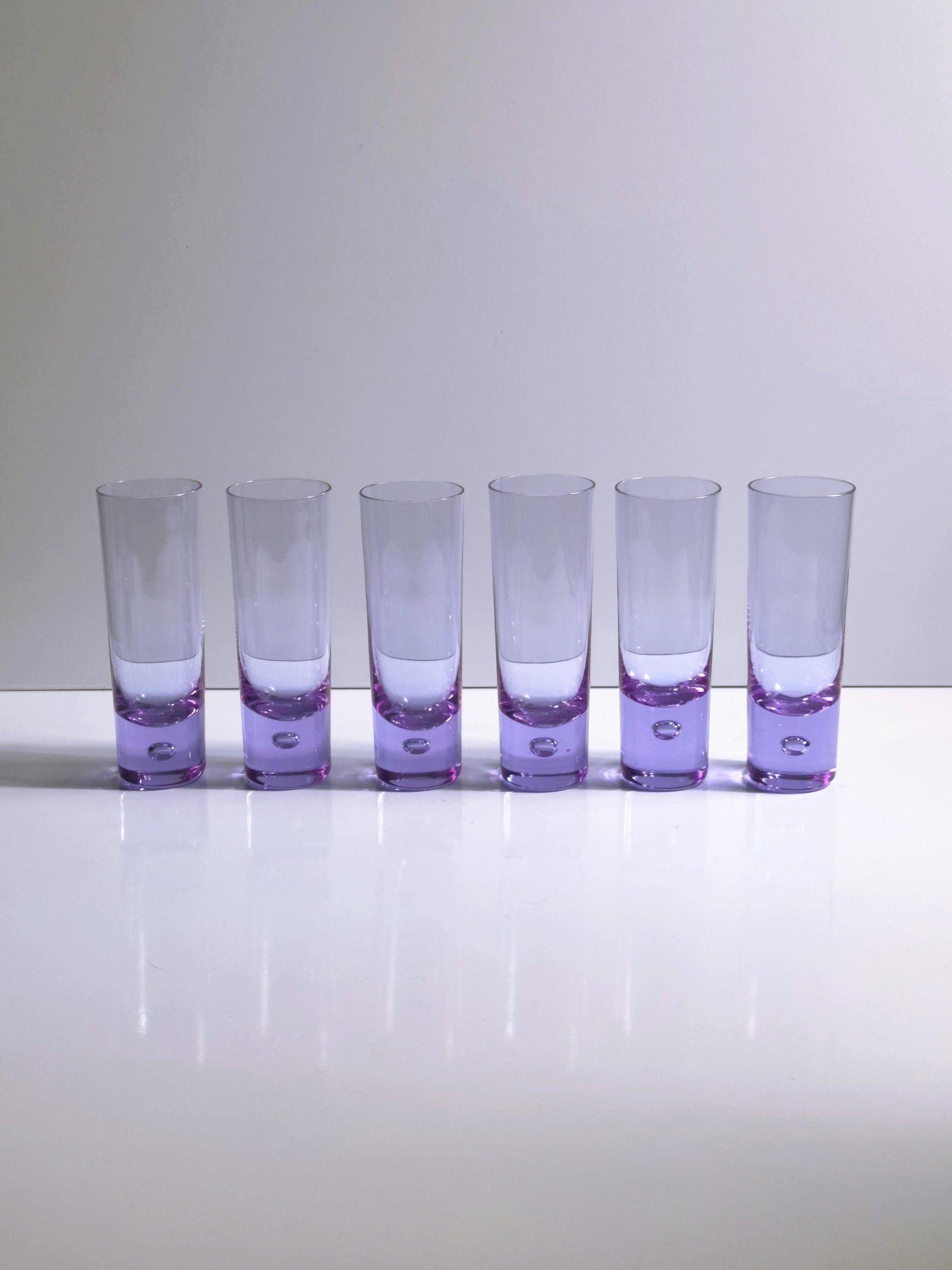 Vintage Longdrinkglas Set von 6 Bubble von Sergio Asti für Arnolfo di Cambio Alexandrit Neodym