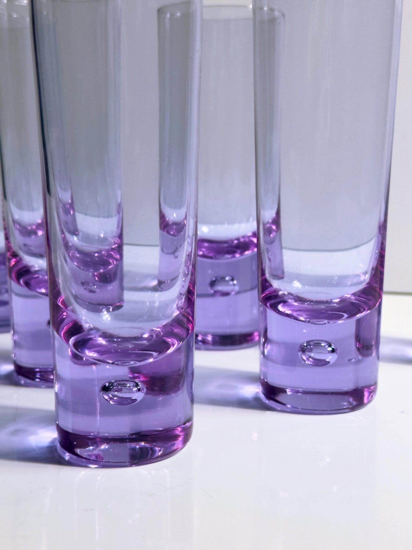 Vintage Longdrinkglas Set von 6 Bubble von Sergio Asti für Arnolfo di Cambio Alexandrit Neodym