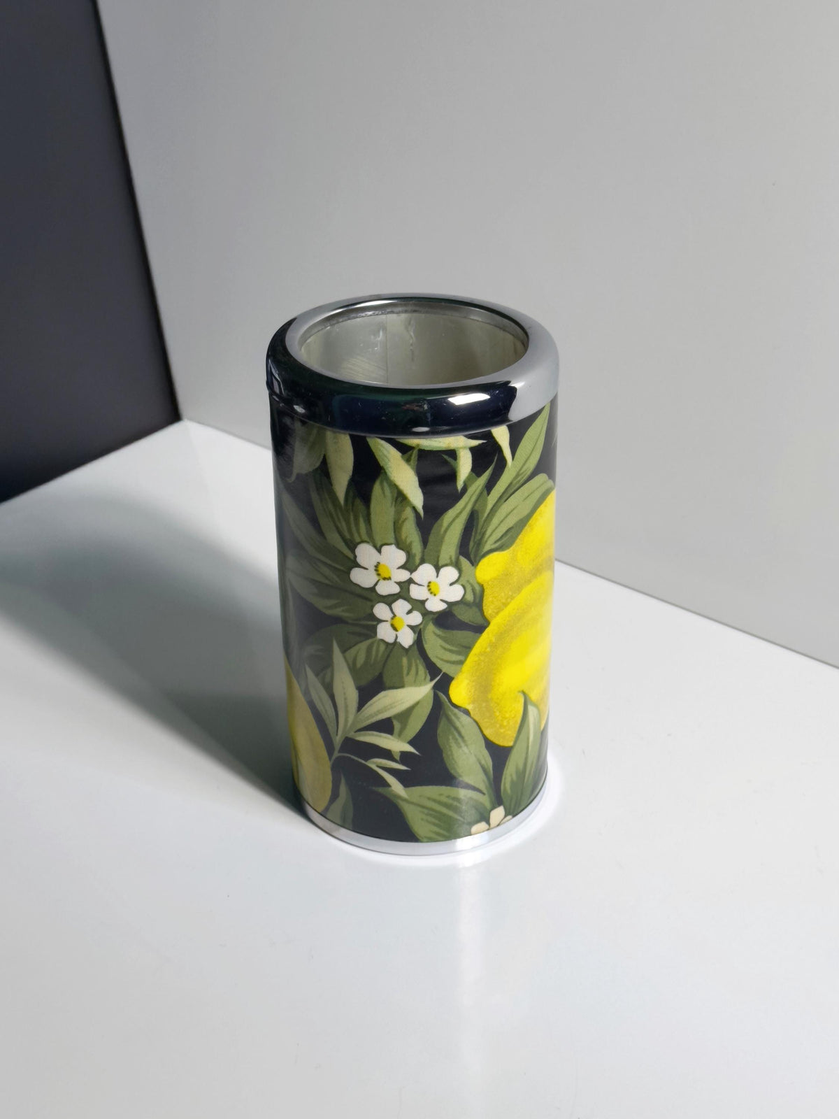 Vintage Flaschenkühler Limone von unbekannt für Italien & Zitronenmuster