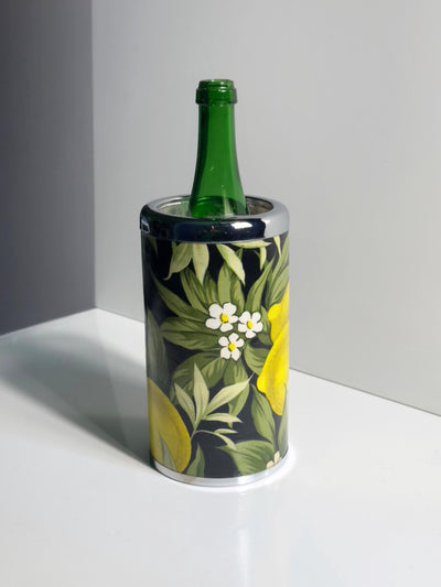 Vintage Bottle Cooler Lemon Design Italy 80s