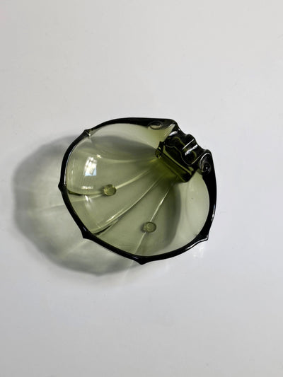 Vintage Shell Bowl in Smoked Glass by Luminarc Arcoroc