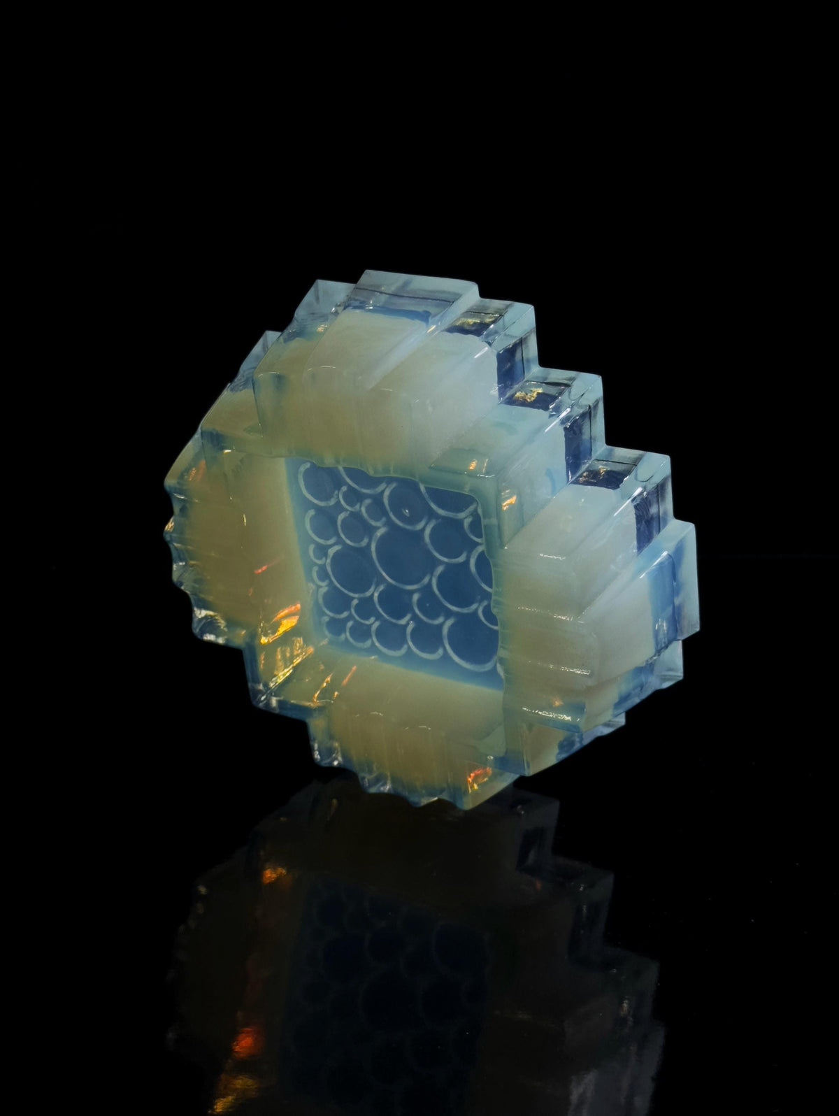 Vintage Aschenbecher Les Pastilles von Philippe Decelle für Sabino Paris, Opaline Glas, 1930er