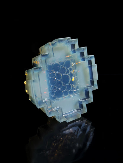 Vintage Aschenbecher Les Pastilles von Philippe Decelle für Sabino Paris, Opaline Glas, 1930er