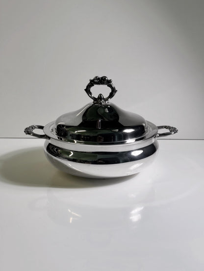 Vintage Schale mit Henkel und Deckel