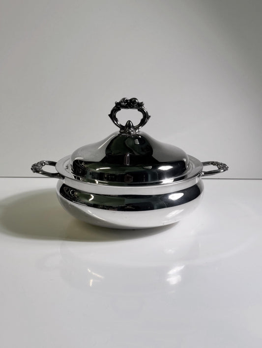 Vintage Schale mit Henkel und Deckel