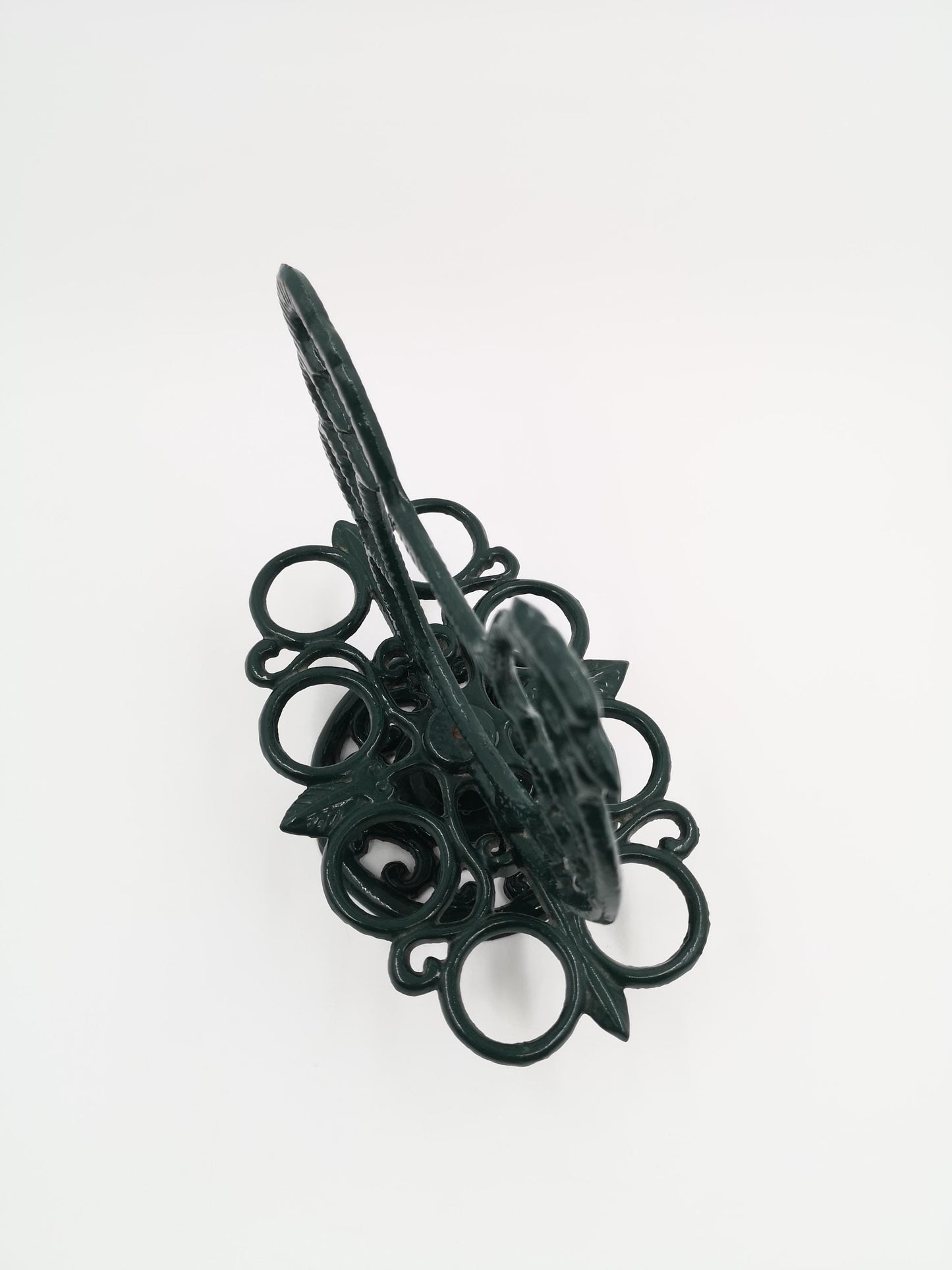 Vintage Eierhalter Huhn aus Gusseisen von LandhausCharmanter, dunkelgrün lackiert, stabil, dekorativ