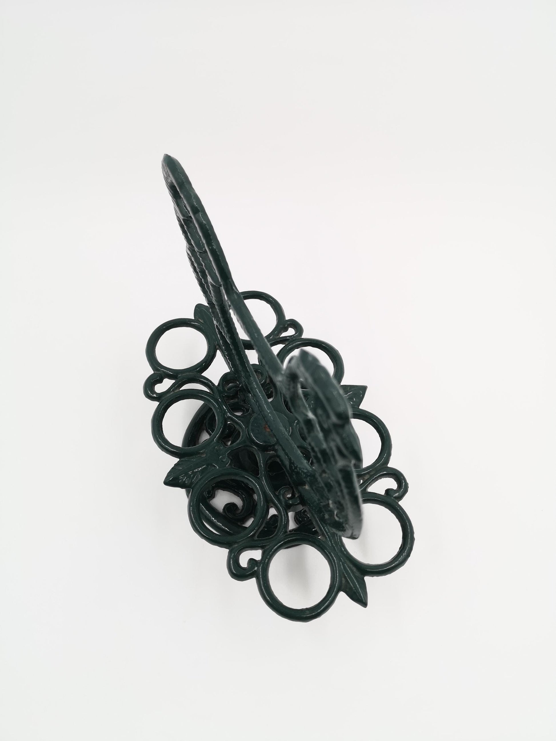 Vintage Eierhalter Huhn aus Gusseisen von LandhausCharmanter, dunkelgrün lackiert, stabil, dekorativ