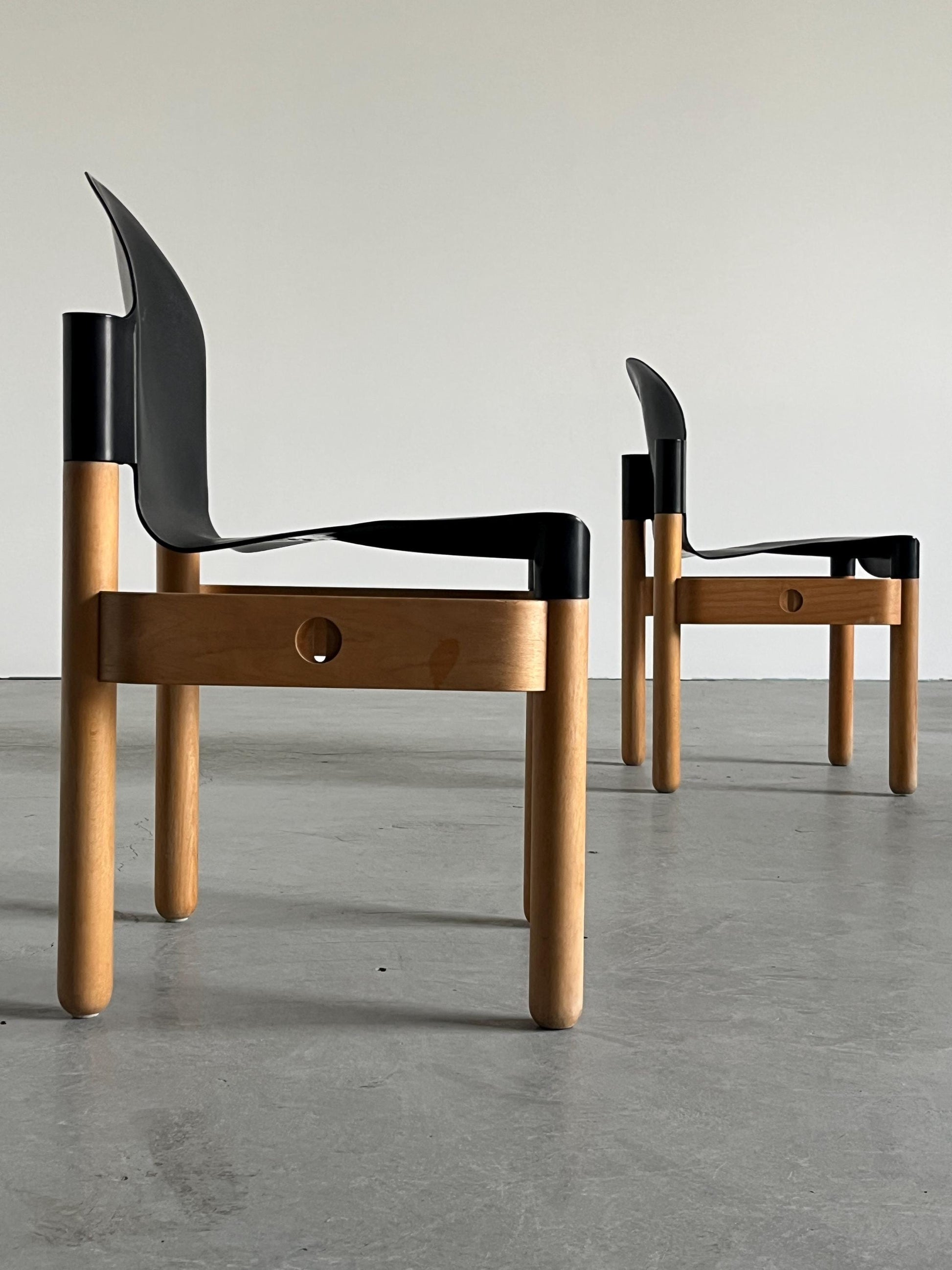 Vintage Stuhl Flex 2000 von Gerd Lange für Thonet, Set von 2, stapelbar, Kunststoff, 1970er