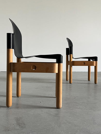 Vintage Stuhl Flex 2000 von Gerd Lange für Thonet, Set von 2, stapelbar, Kunststoff, 1970er