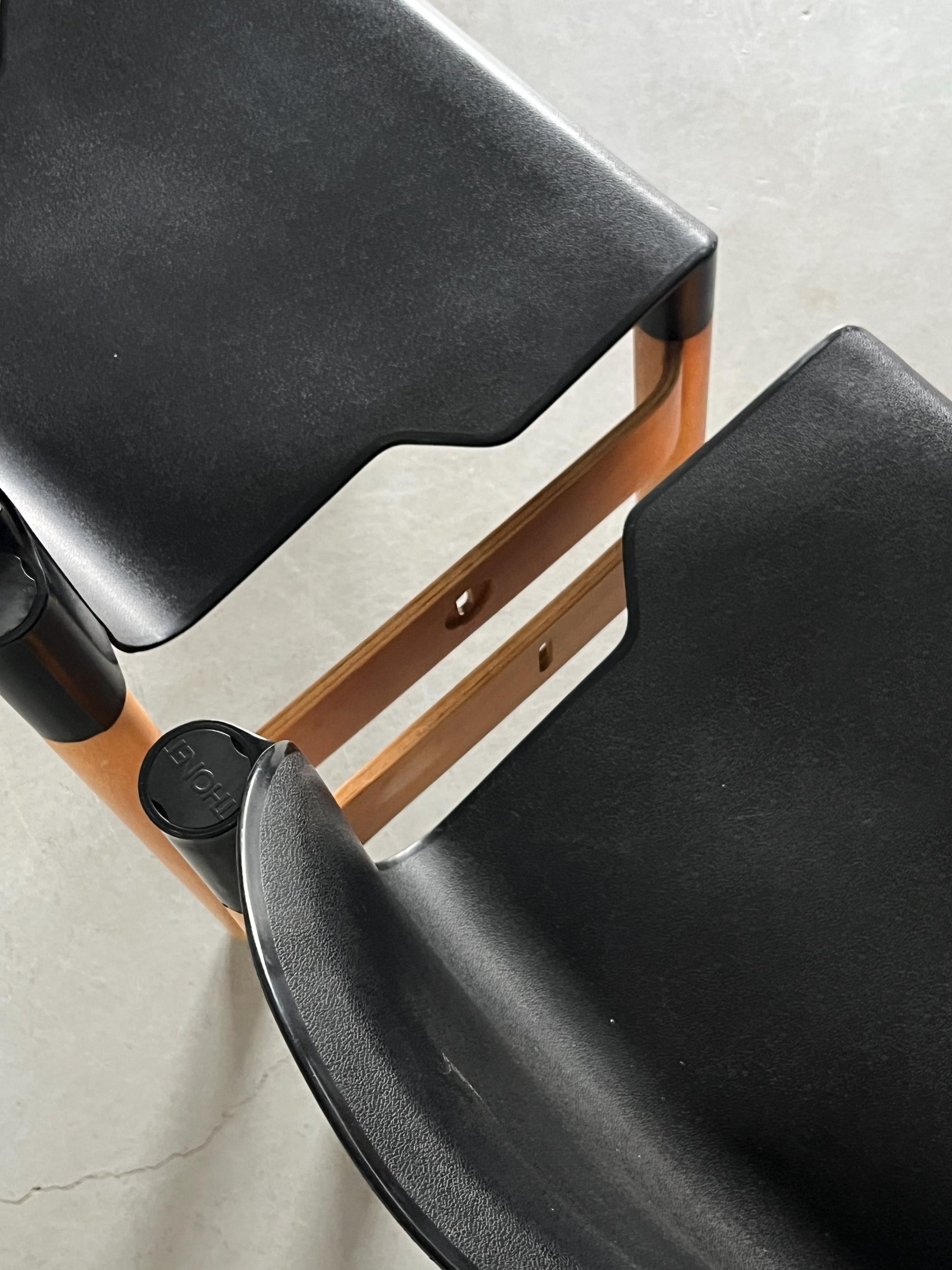 Vintage Stuhl Flex 2000 von Gerd Lange für Thonet, Set von 2, stapelbar, Kunststoff, 1970er