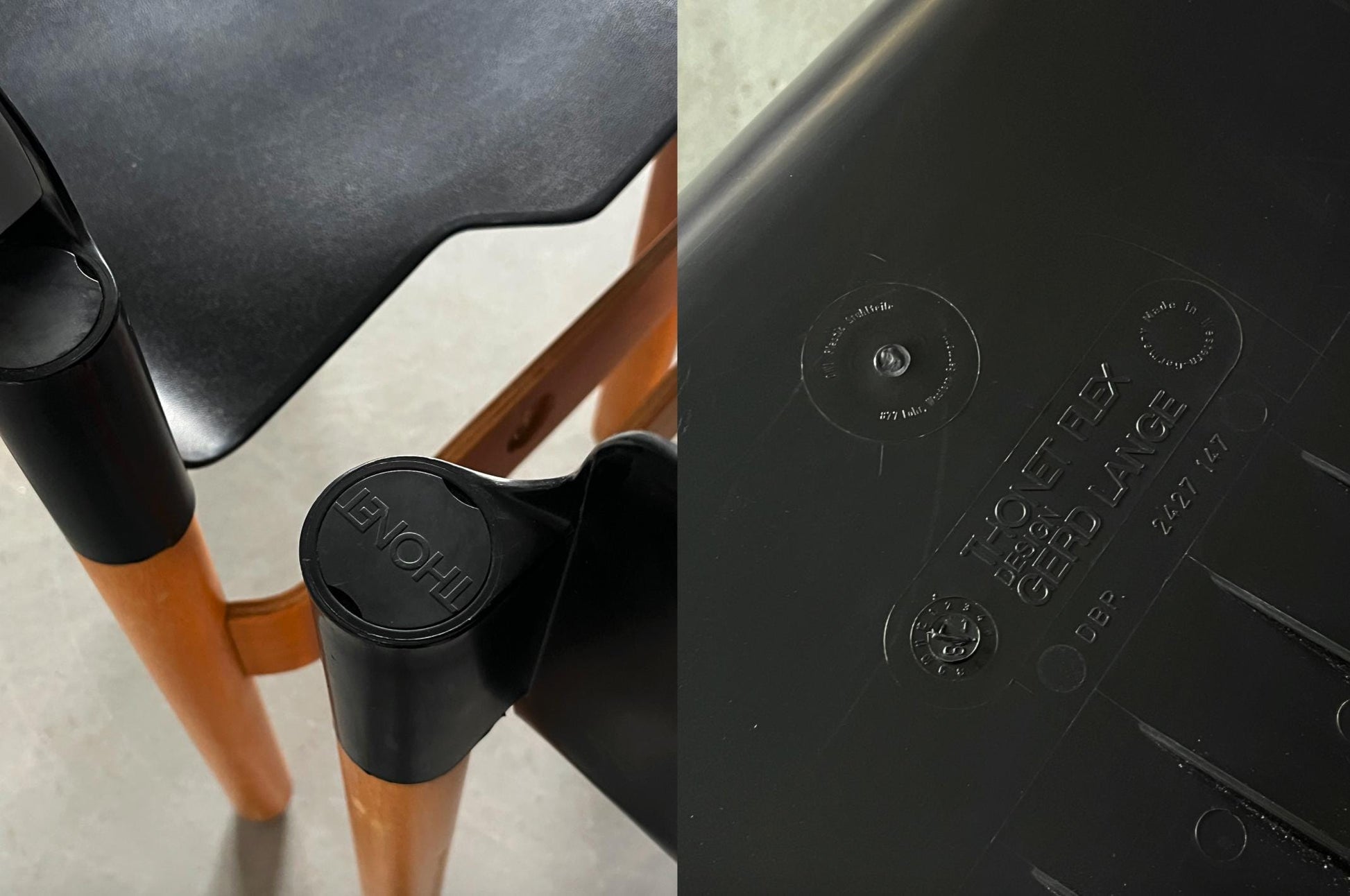 Vintage Stuhl Flex 2000 von Gerd Lange für Thonet, Set von 2, stapelbar, Kunststoff, 1970er