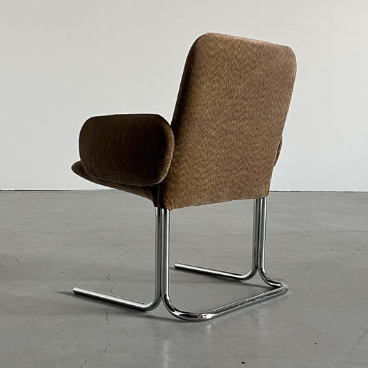 Vintage Sessel im Stil von Pierre Paulin, abstraktes Muster, Italien 1970er