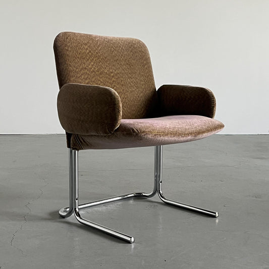 Vintage Sessel im Stil von Pierre Paulin, abstraktes Muster, Italien 1970er