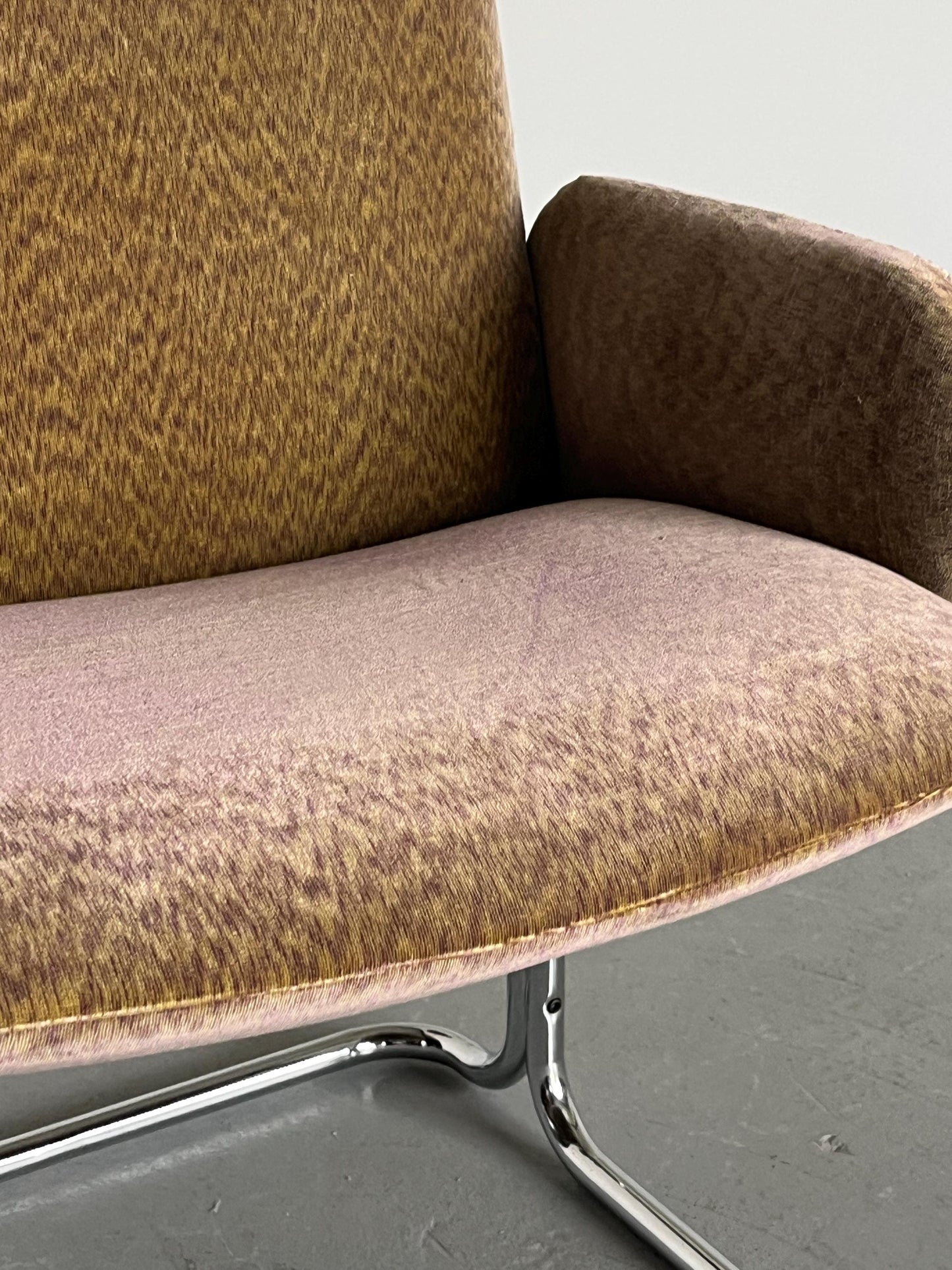 Vintage Sessel im Stil von Pierre Paulin, abstraktes Muster, Italien 1970er