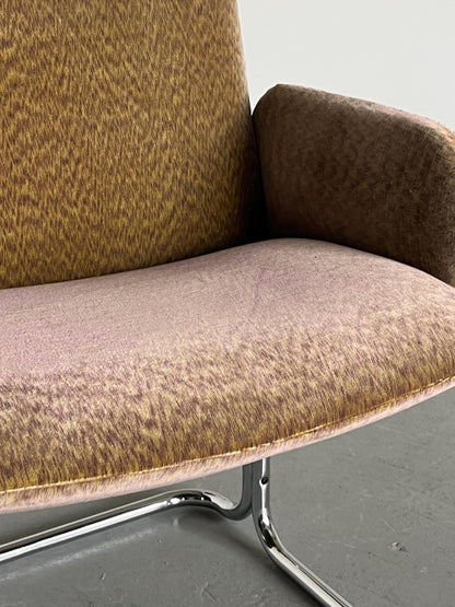 Vintage Sessel im Stil von Pierre Paulin, abstraktes Muster, Italien 1970er