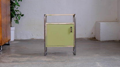 Vintage Nachttisch B 107 für Thonet lindgrün