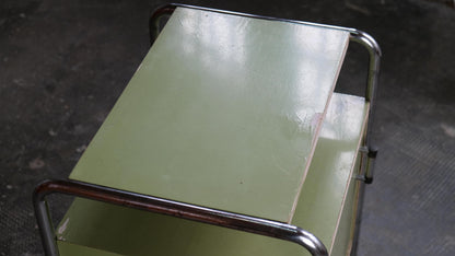 Vintage Nachttisch B 107 für Thonet lindgrün