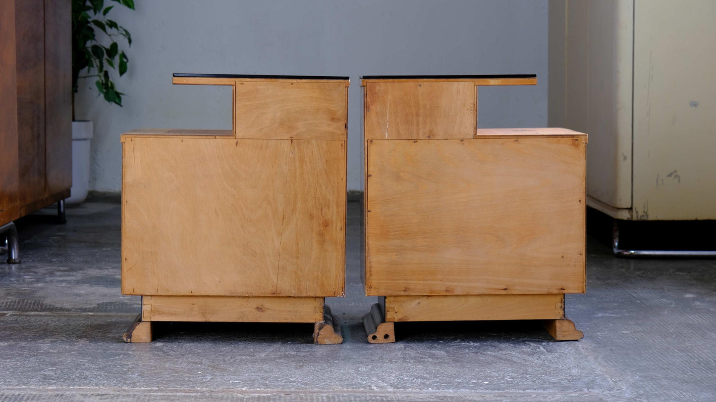 Vintage Nachttisch Set von 2 Art déco von unbekannt für unbekannt