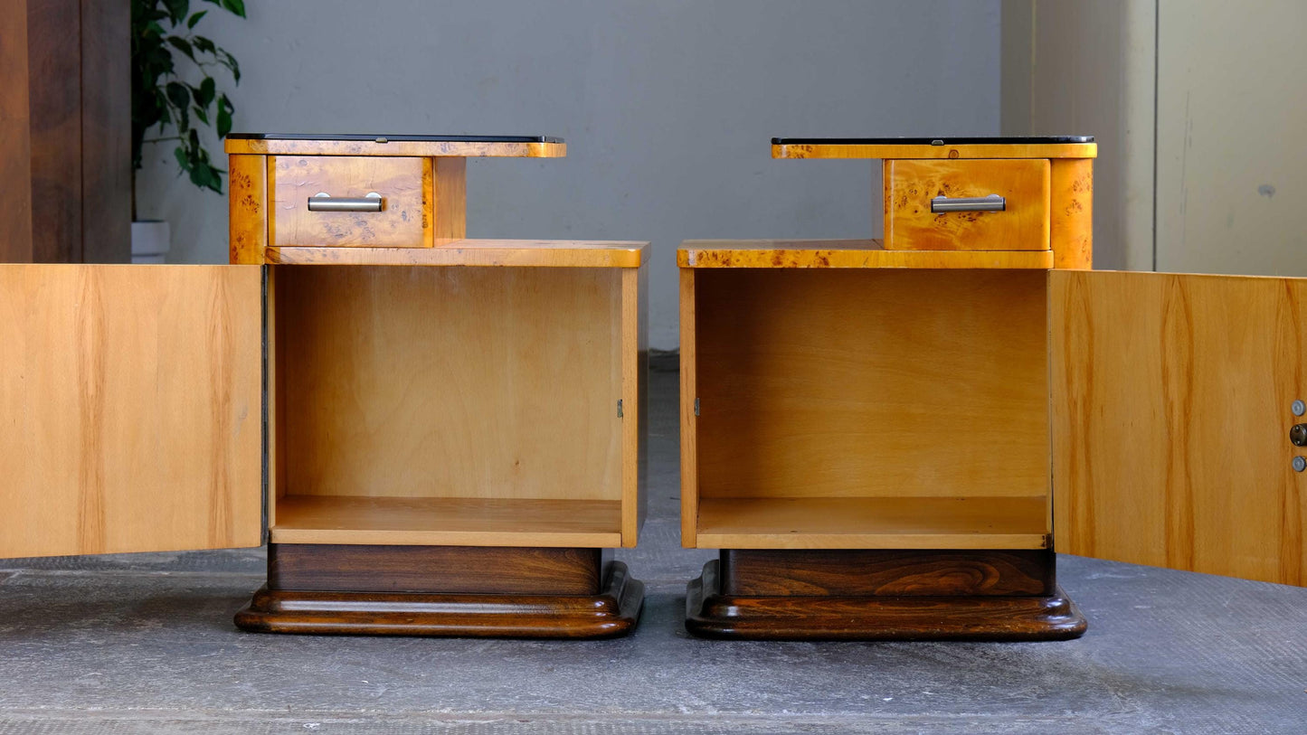 Vintage Nachttisch Set von 2 Art déco von unbekannt für unbekannt