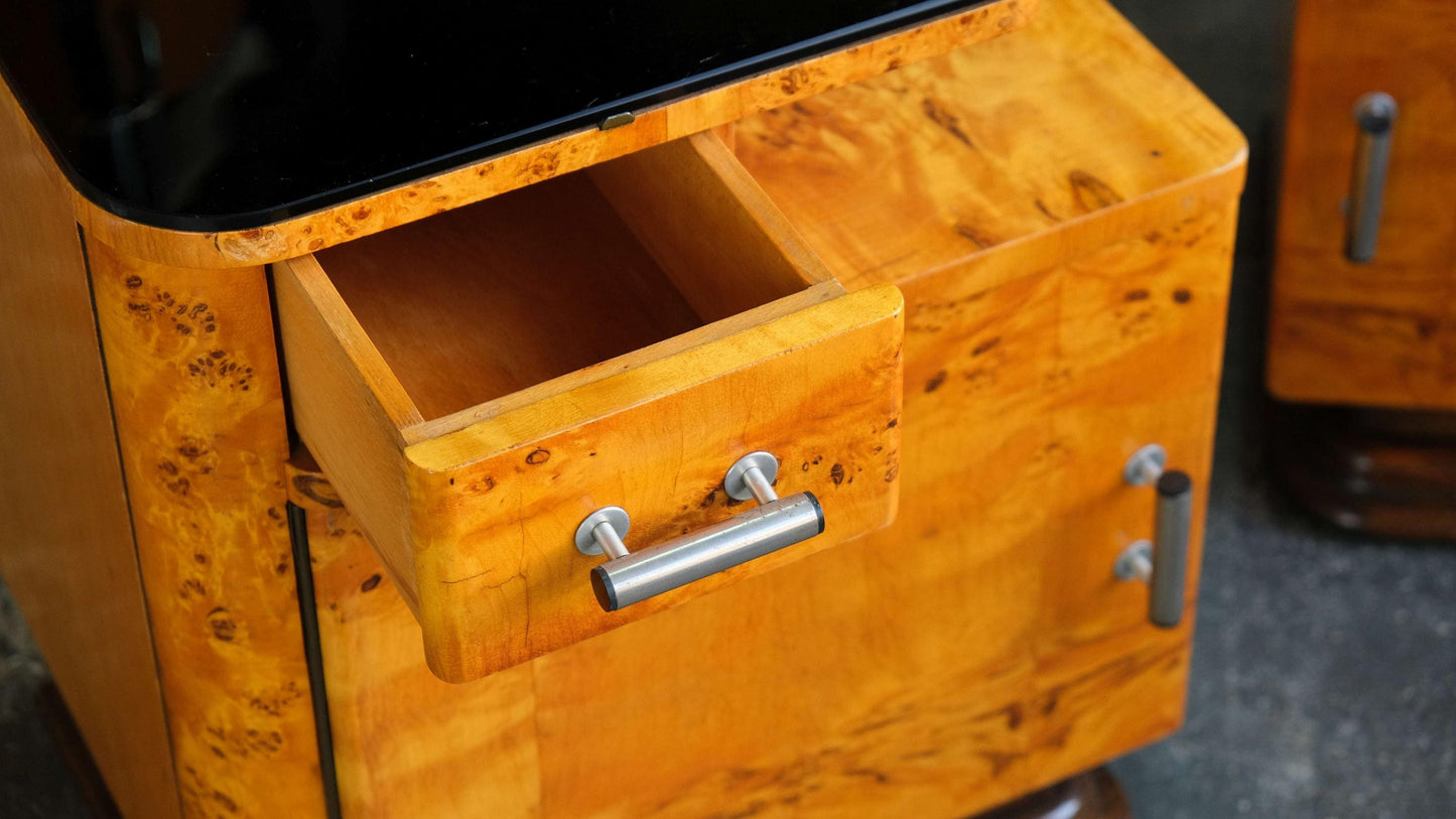 Vintage Nachttisch Set von 2 Art déco von unbekannt für unbekannt