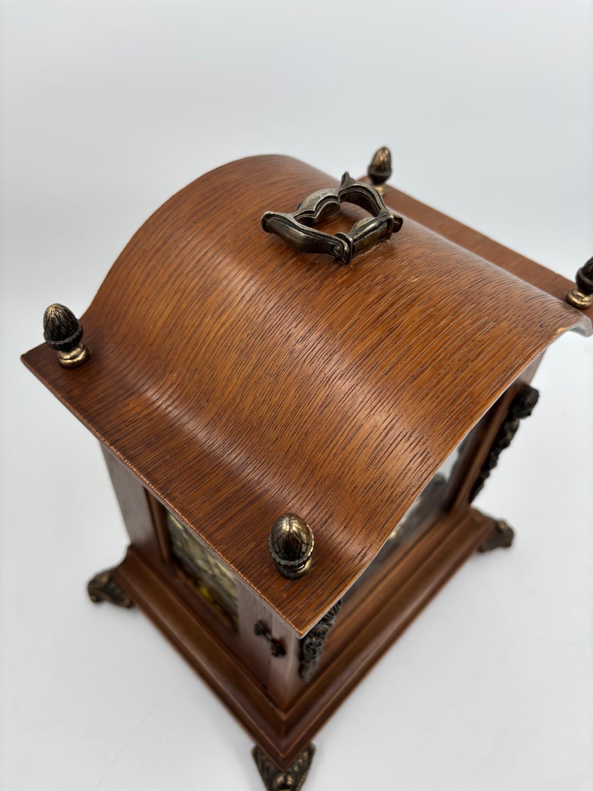 Vintage Tischuhr Tempus Fugit von unbekannt für unbekannt Holz Messing Barockstil