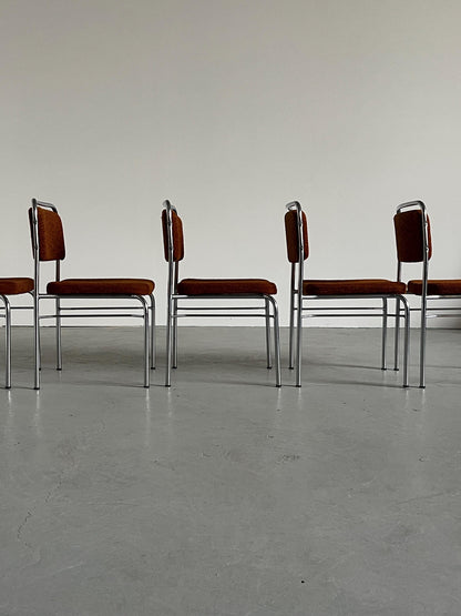 Vintage Stuhl von Hans Fiedler und Hans Heyder für Bauhaus, braun, stapelbar, 1970er