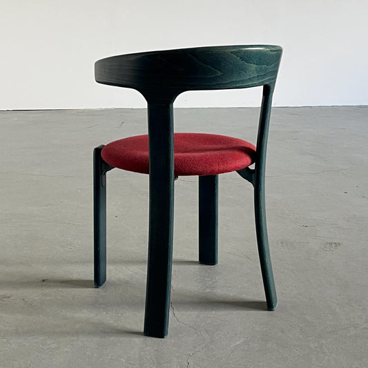 Vintage Armlehnstuhl Bruno Rey von Kusch+Co dunkelblau und rot