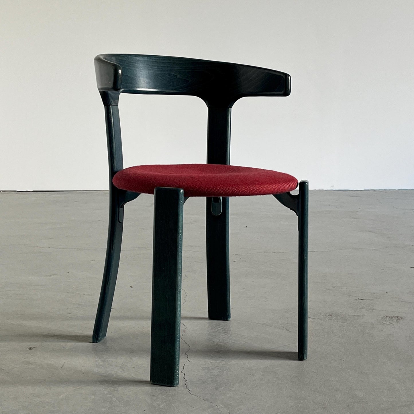 Vintage Armlehnstuhl Bruno Rey von Kusch+Co dunkelblau und rot