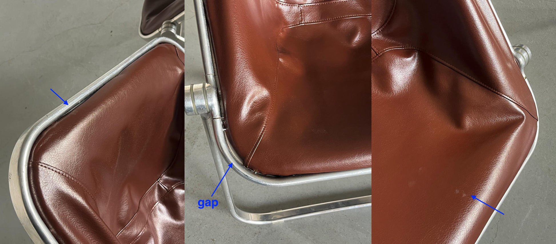 Vintage Klappstuhl Plona von Giancarlo Piretti für Anonima Castelli, Set von 2, braun