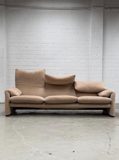Vintage Sofa Maralunga von Vico Magistretti für Cassina mit gestreiftem Missoni-Stoff