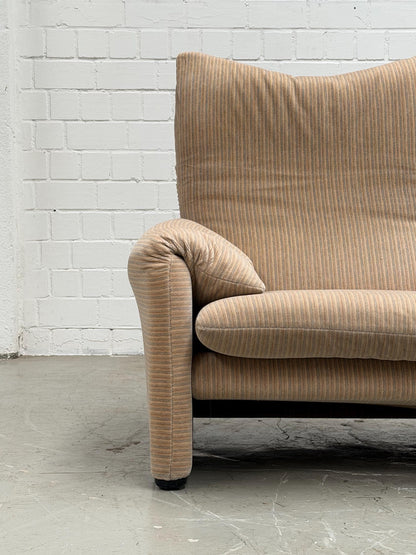 Vintage Sofa Maralunga von Vico Magistretti für Cassina mit gestreiftem Missoni-Stoff