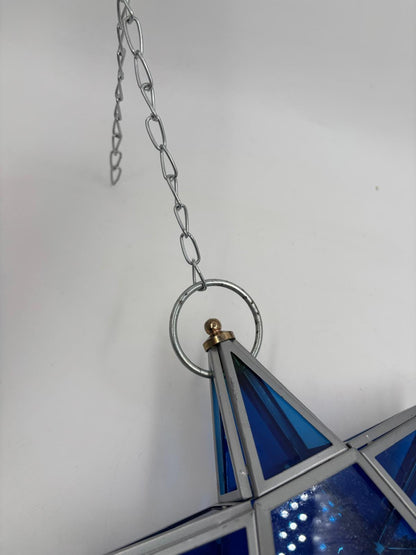 Vintage Wanddekoration Glasstern blau von unbekannt für unbekannt