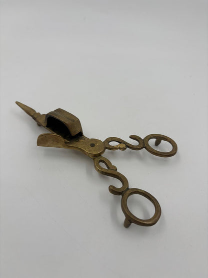 Vintage Kerzenlöscher in Scherenform aus Messing