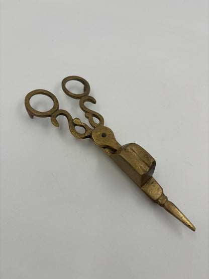 Vintage Kerzenlöscher in Scherenform aus Messing