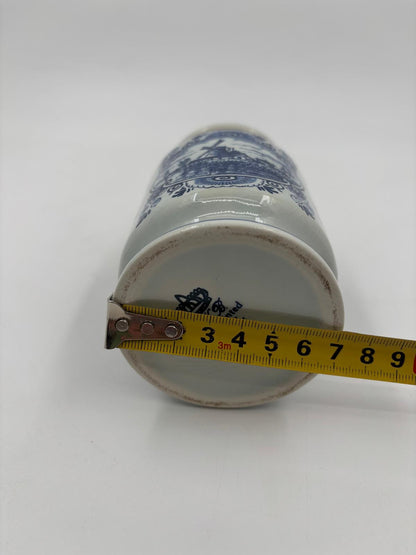Vintage Dose von GKB Hand Painted Delfts Holland mit Windmühlenmotiv