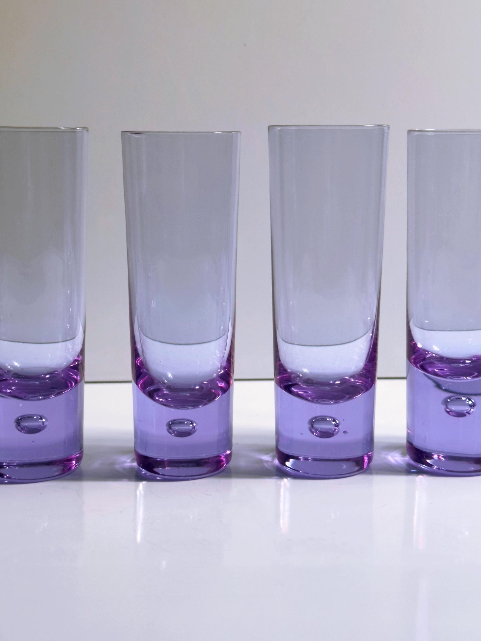 Vintage Longdrinkglas Set von 6 Bubble von Sergio Asti für Arnolfo di Cambio Alexandrit Neodym