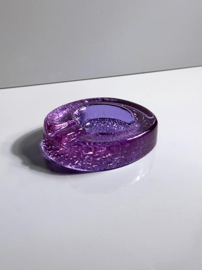 Vintage Aschenbecher Alexandrit Neodym Glas von Zelezny Brod ZBS fliederfarben