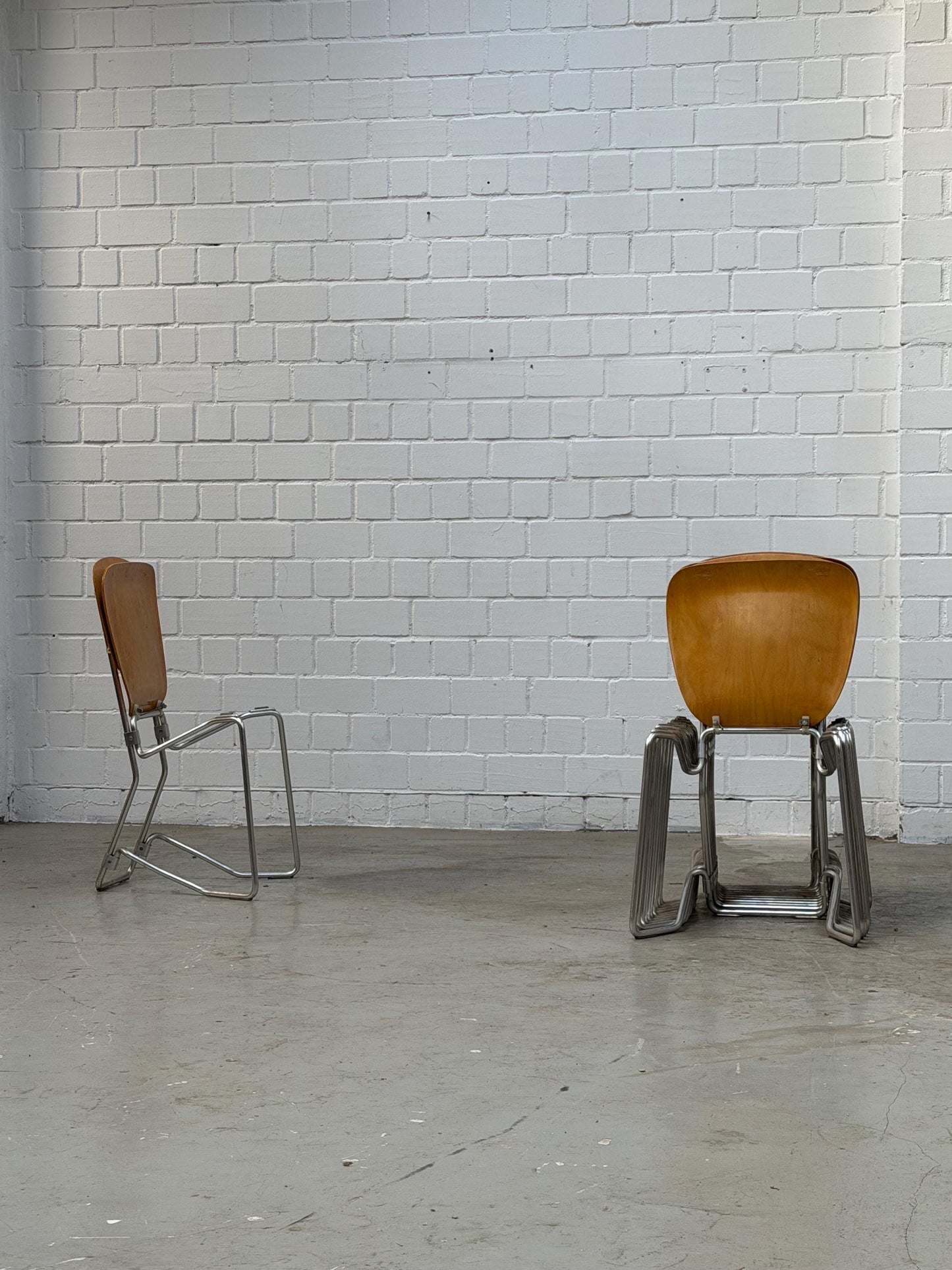 Vintage Klappstuhl Aluflex von Armin Wirth für Ph. Zieringer stapelbar