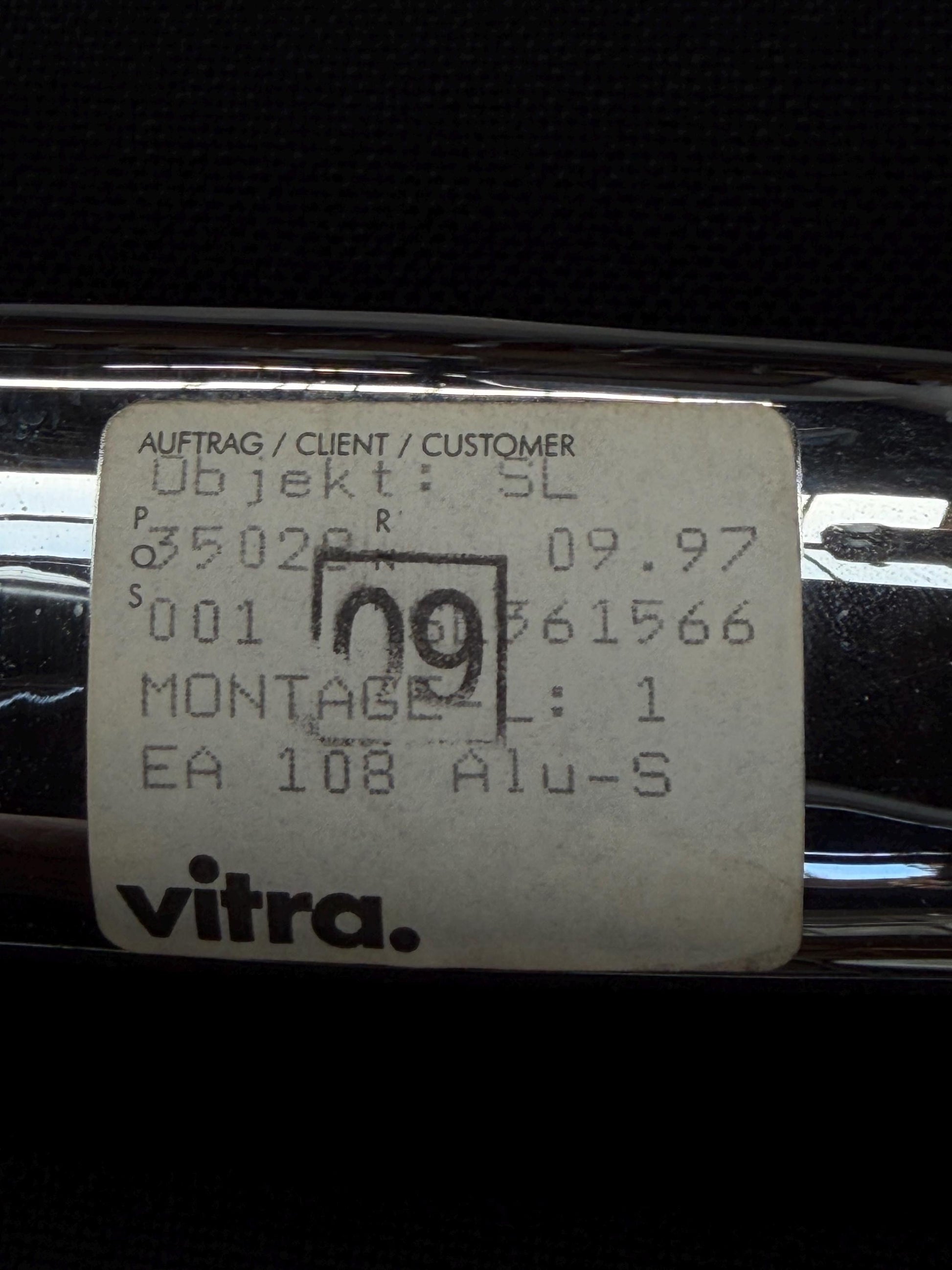 Vintage Schreibtischstuhl EA108 von Charles und Ray Eames für Vitra
