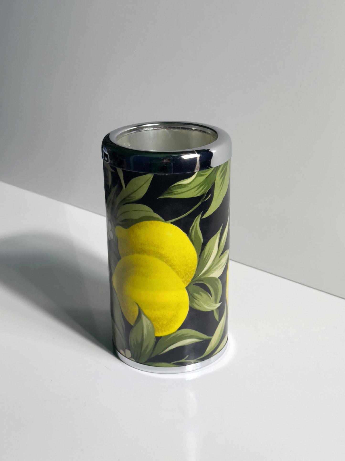 Vintage Flaschenkühler Limone von unbekannt für Italien & Zitronenmuster