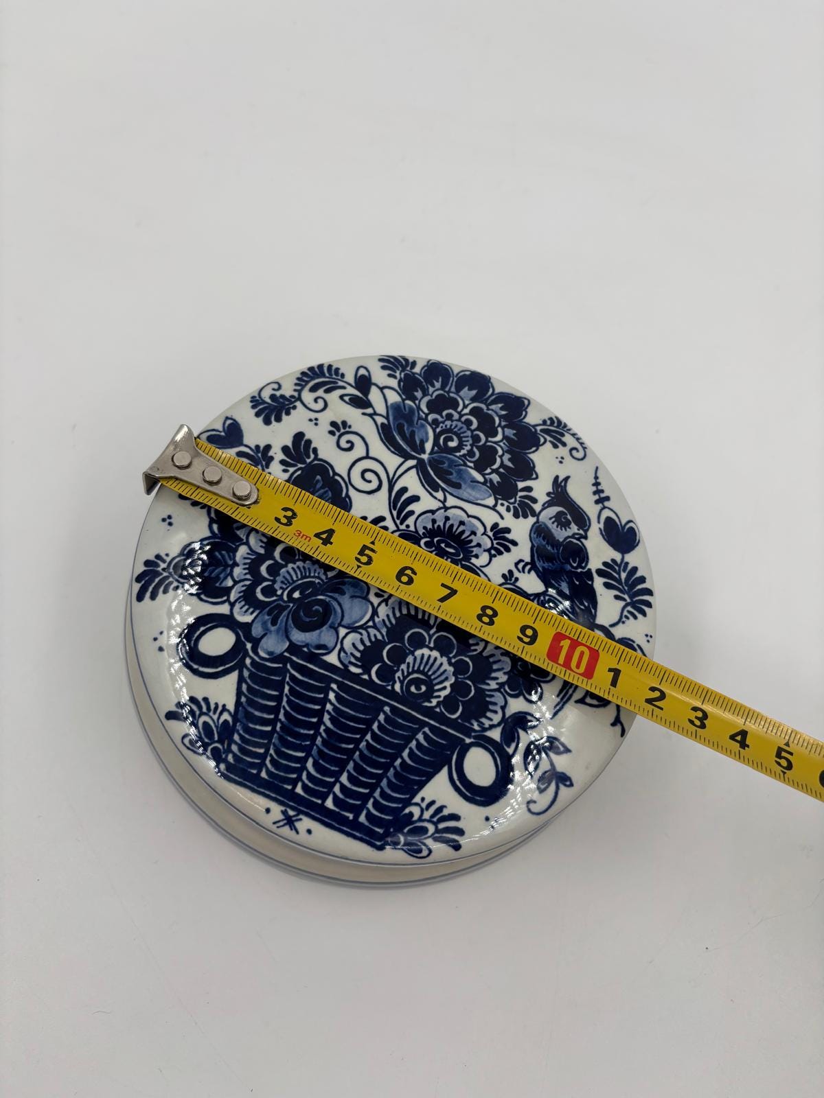 Vintage Dose Delft handbemalt Blau-Weiß von unbekannt für Delft