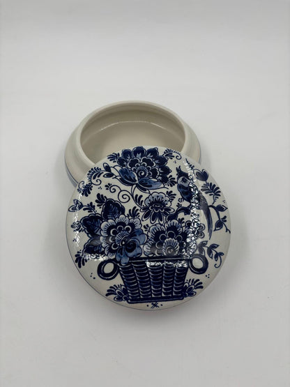 Vintage Dose Delft handbemalt Blau-Weiß von unbekannt für Delft