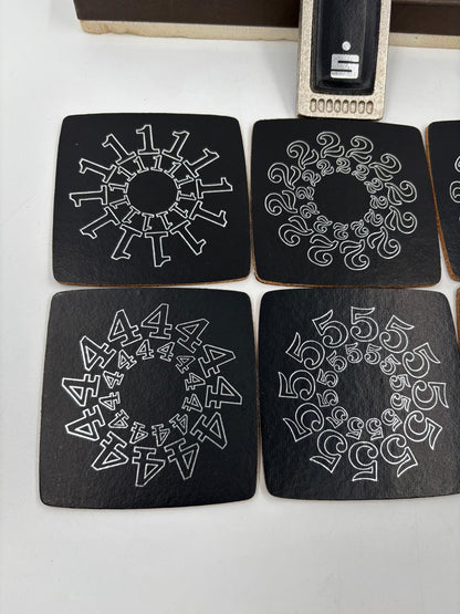 Vintage Geschenk-Set Sparkasse mit Untersetzer und Flaschenöffner