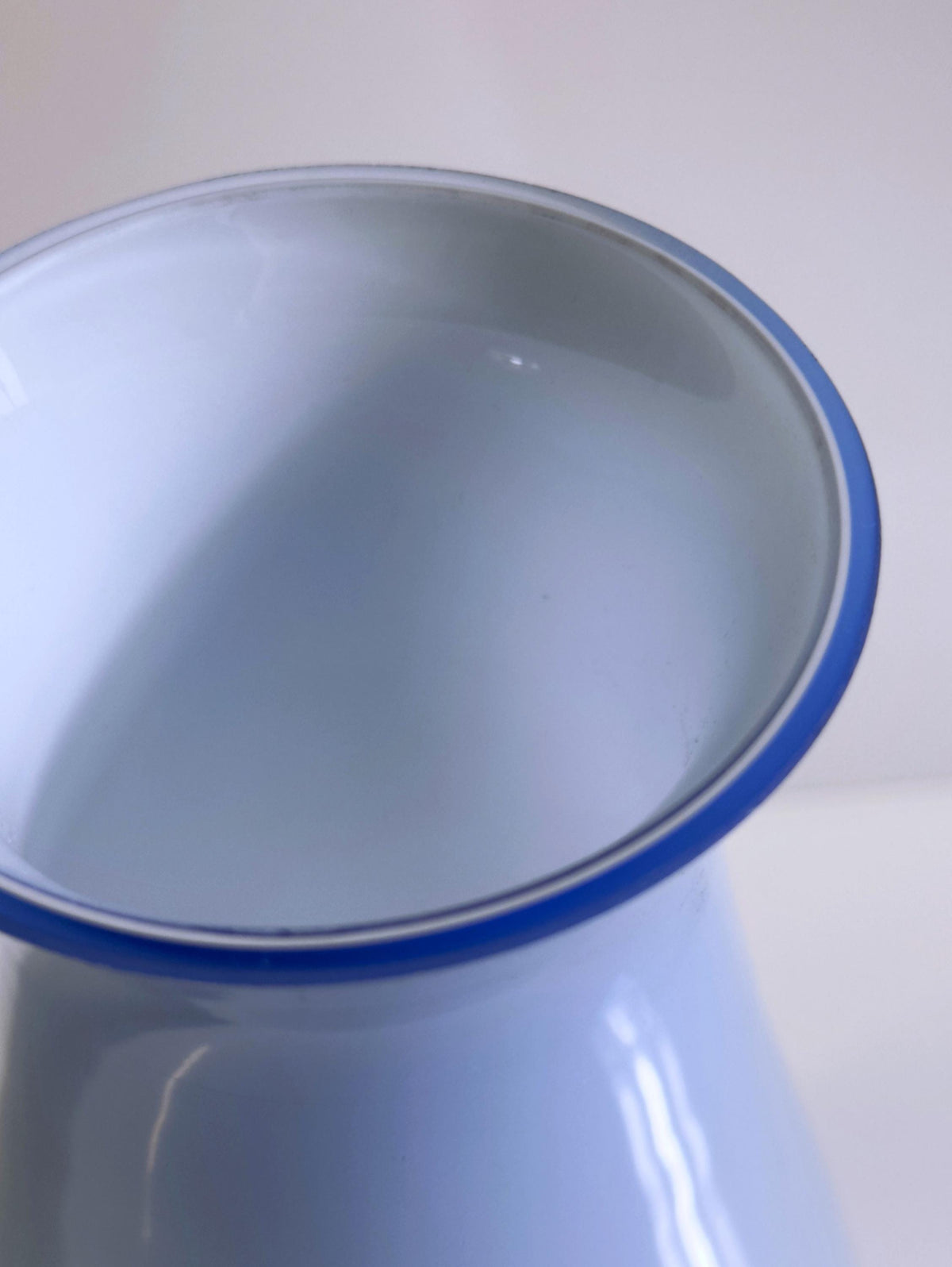 Vintage Vase Murano Glas von unbekannt für Murano einzigartig, 32cm hoch, pastellblau
