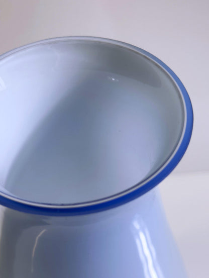 Vintage Vase Murano Glas von unbekannt für Murano einzigartig, 32cm hoch, pastellblau