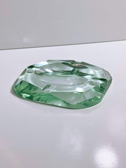 Vintage Aschenbecher Fontana von Fontana Arte türkisgrün Prisma 50er