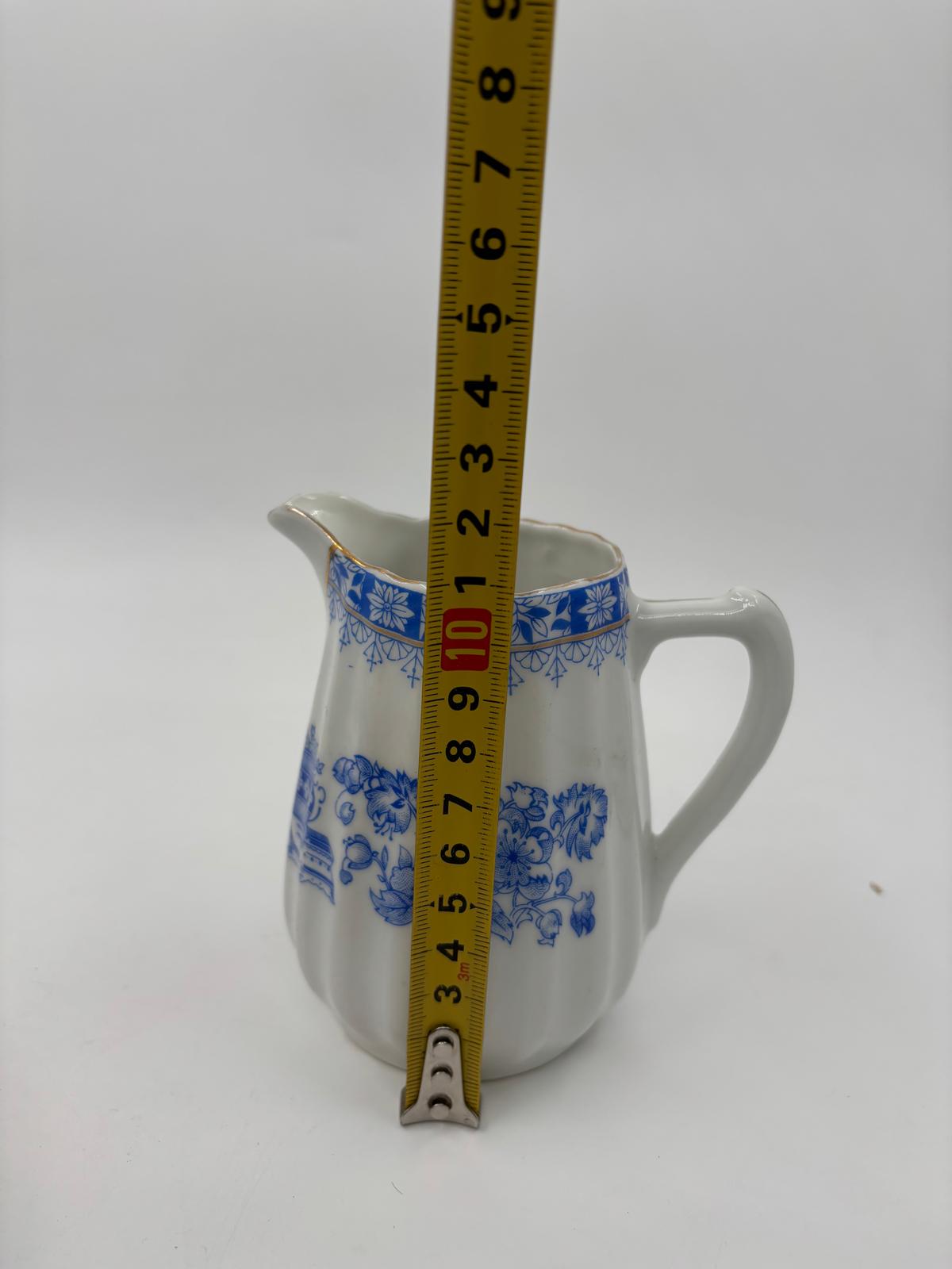 Vintage Kaffeeset Set von 6 China blau von unbekannt Blau-Weiß-Dekor Goldrand