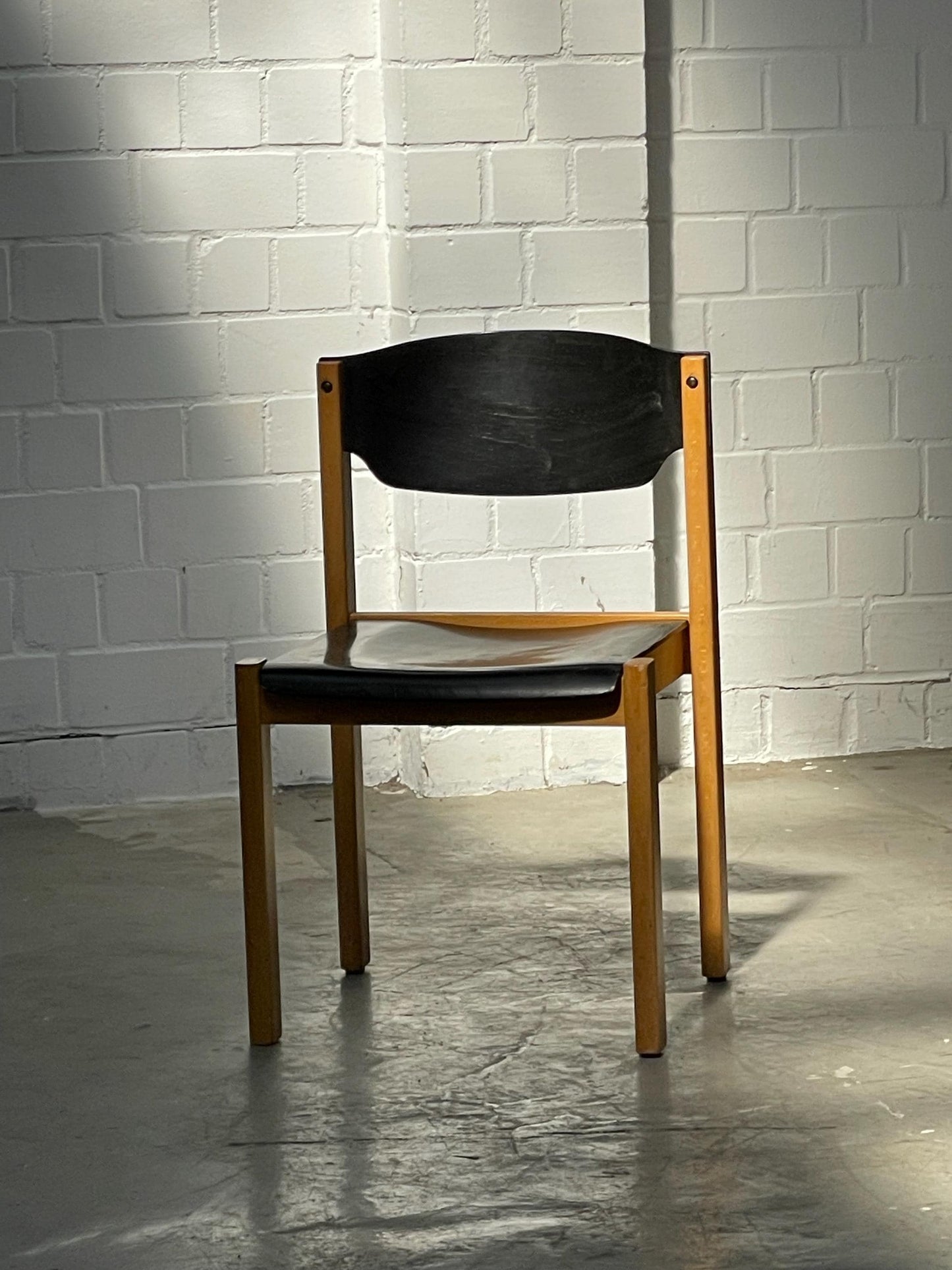 Vintage Stuhl von Kusch+Co aus Holz stapelbar puristisch