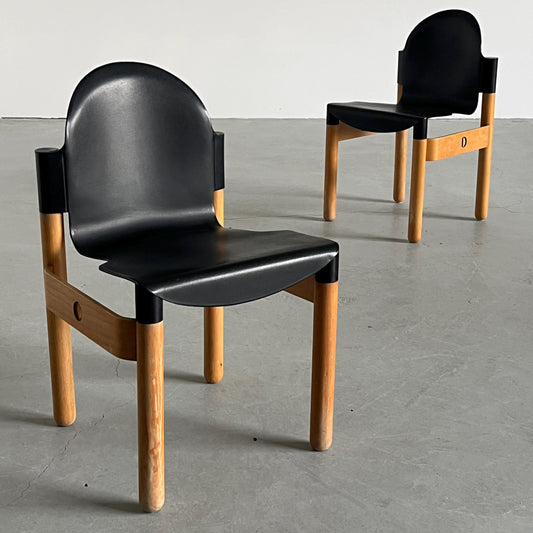 Vintage Stuhl Flex 2000 von Gerd Lange für Thonet, Set von 2, stapelbar, Kunststoff, 1970er