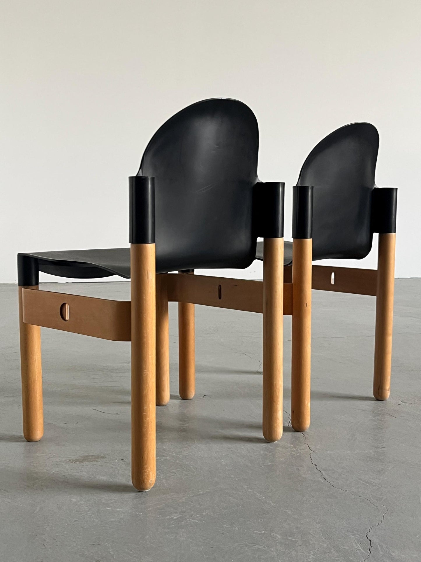 Vintage Stuhl Flex 2000 von Gerd Lange für Thonet, Set von 2, stapelbar, Kunststoff, 1970er